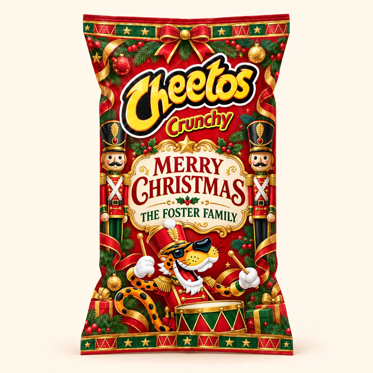 Nutcracker Christmas Cheetos bag