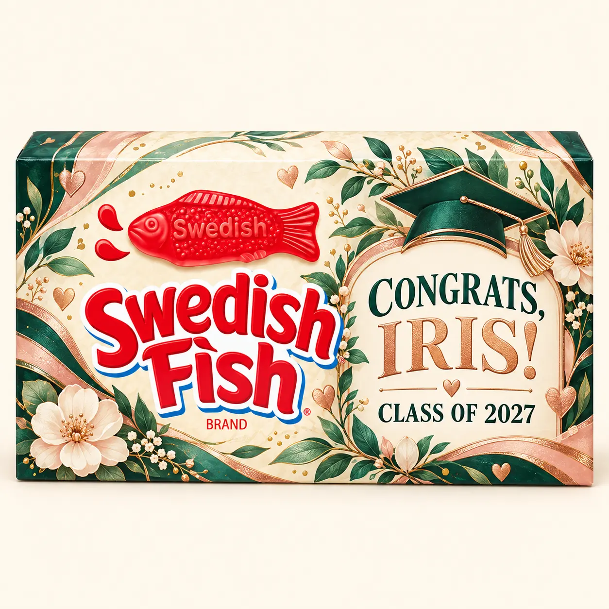 Botanical graduation Swedish Fish box