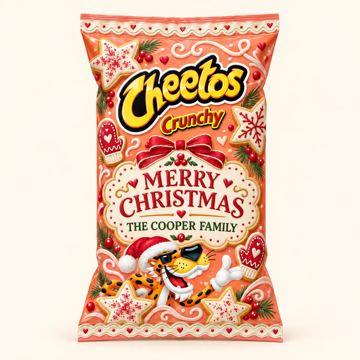 Gingerbread Christmas Cheetos bag