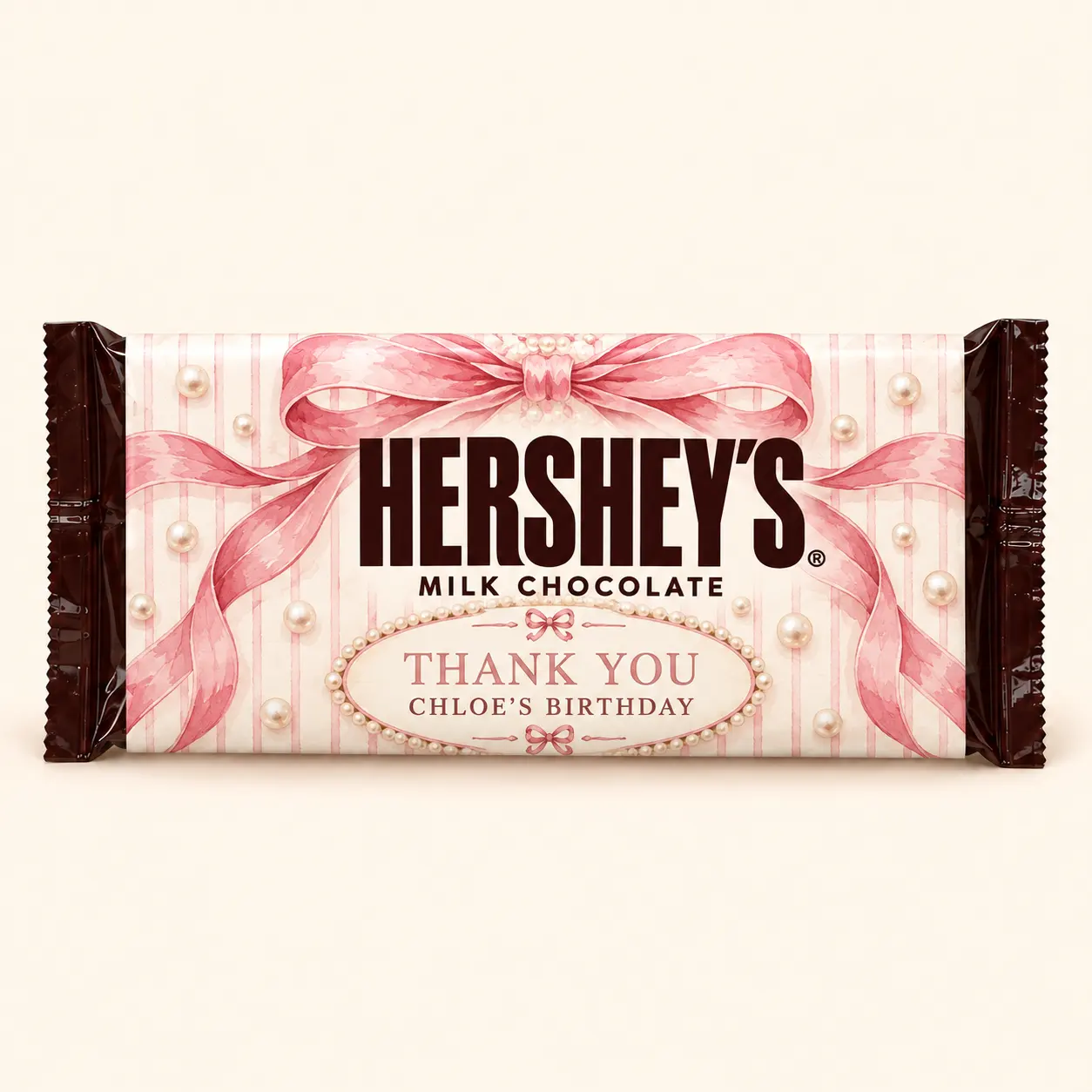Coquette birthday Hershey’s bar