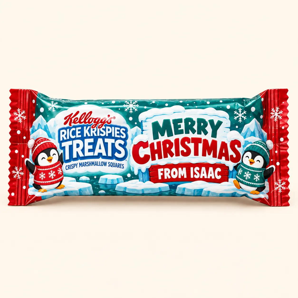 Penguin Christmas Rice Krispies treat