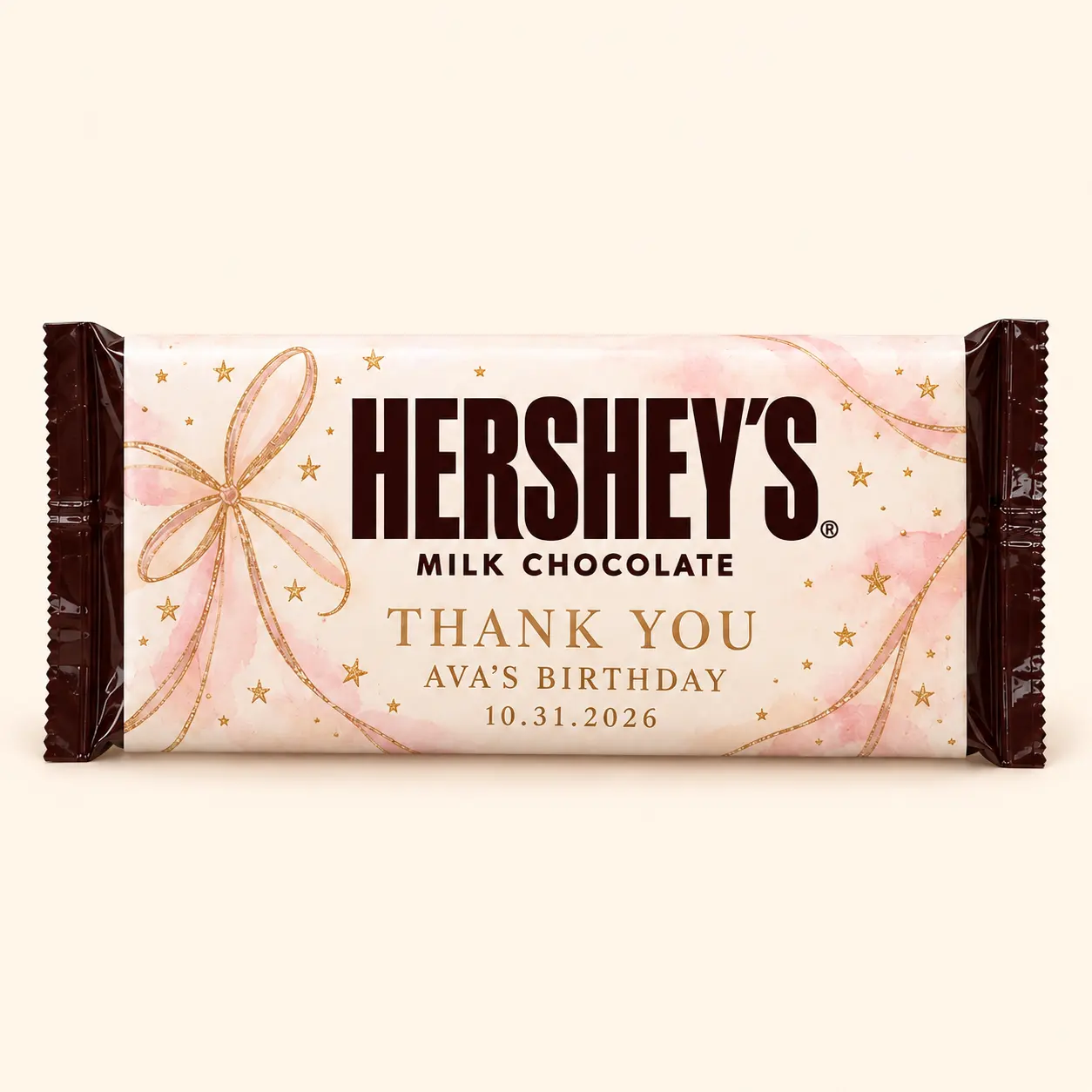 Sample birthday Hershey’s bar