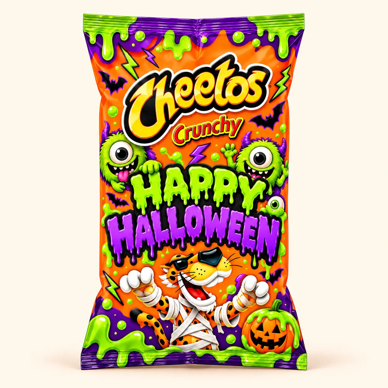 Monster Halloween Cheetos bag
