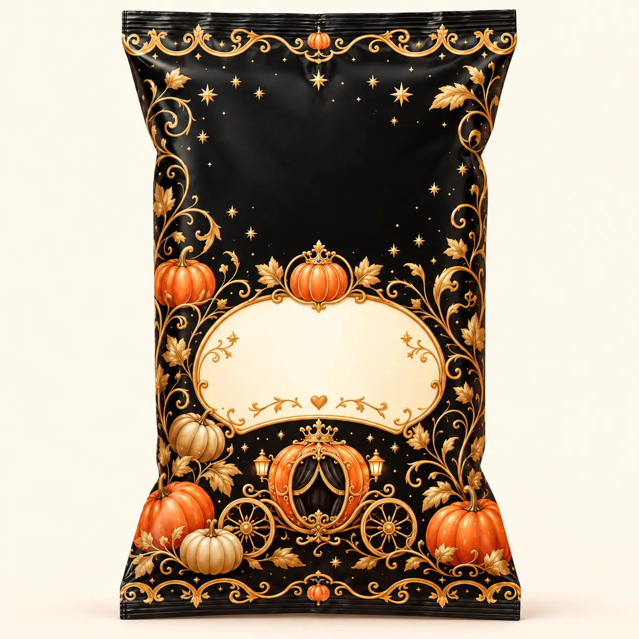 Pumpkin carriage Halloween chip bag
