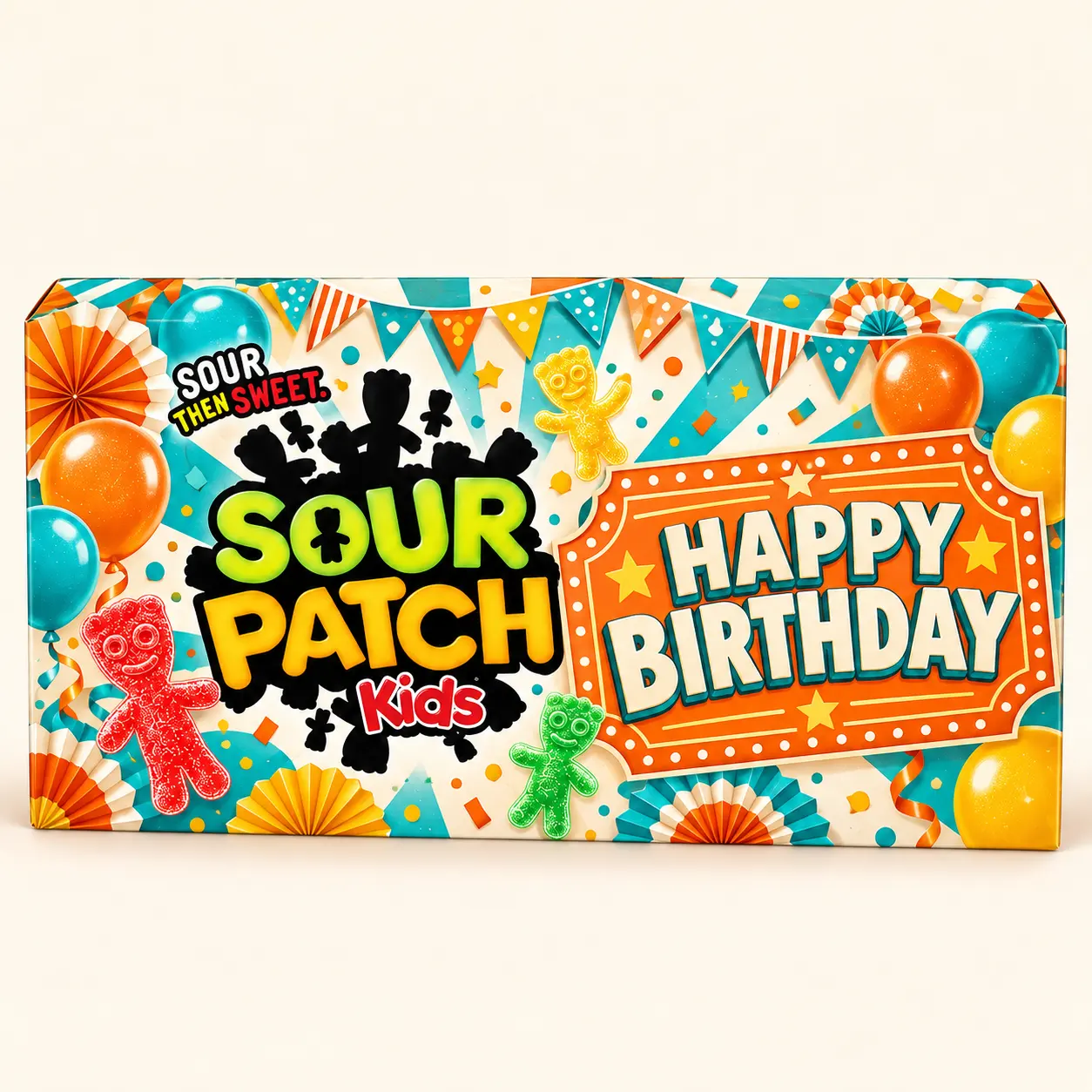 Happy birthday Sour Patch Kids box