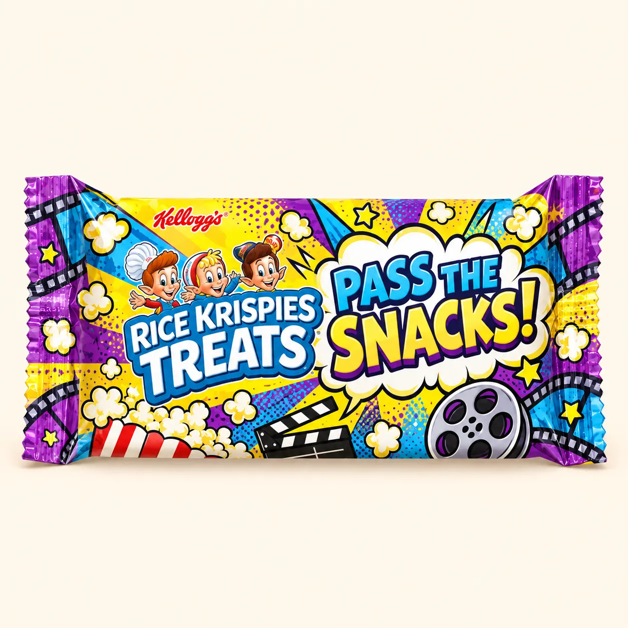 Pass the snacks movie night Rice Krispies treat