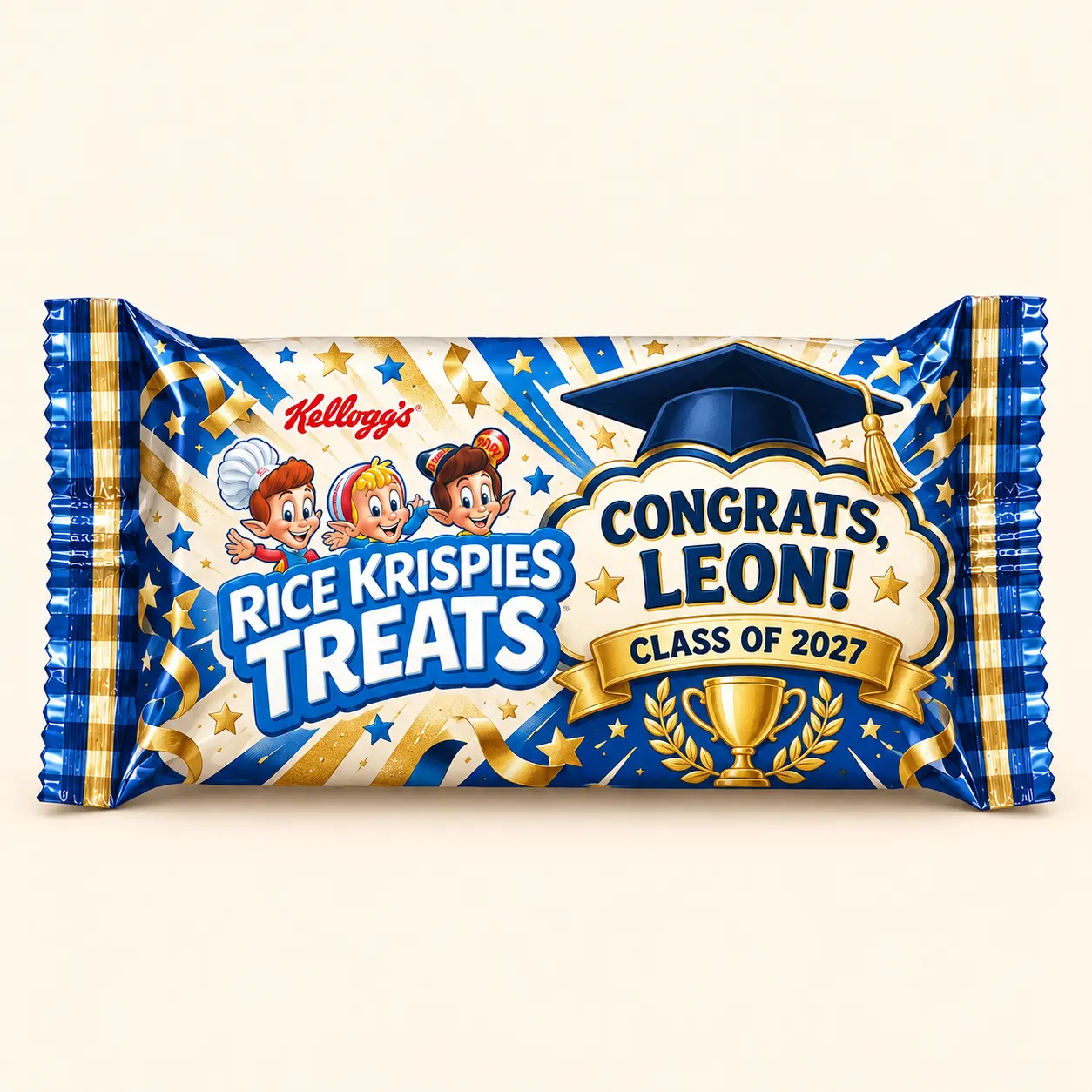 Trophy graduation Rice Krispies treat