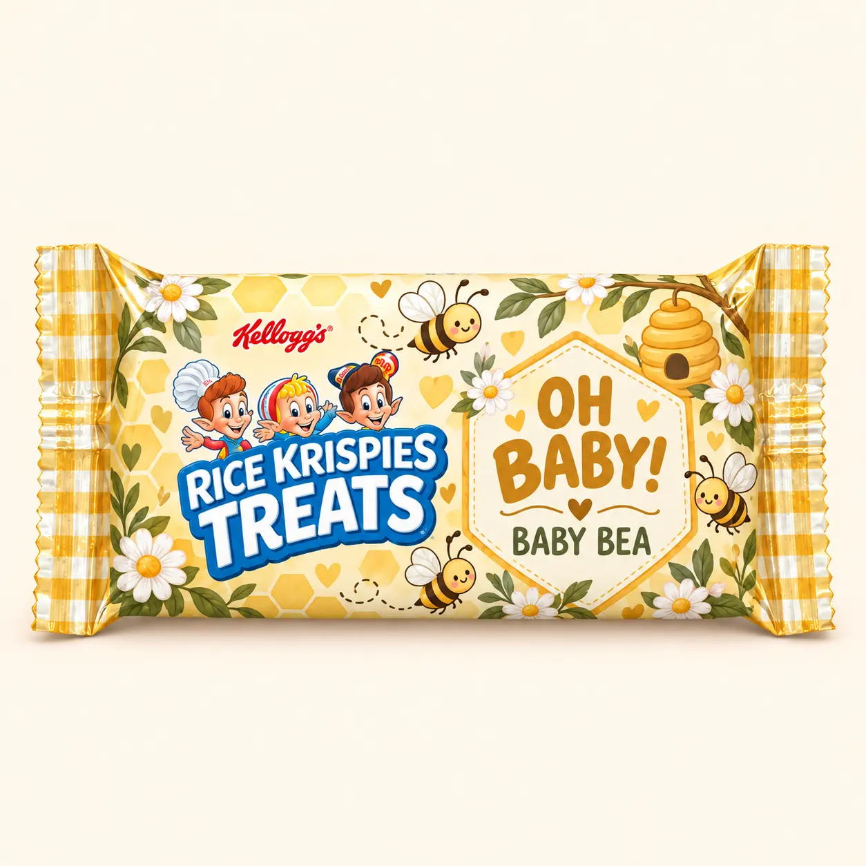 Bee baby shower Rice Krispies treat