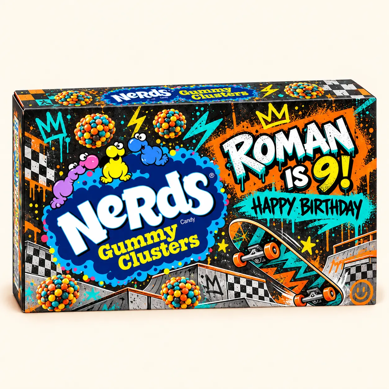 Racing birthday NERDS box