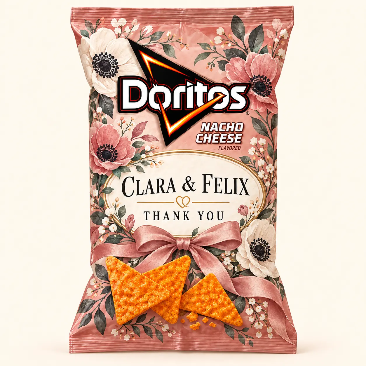 Anemone wedding Doritos bag