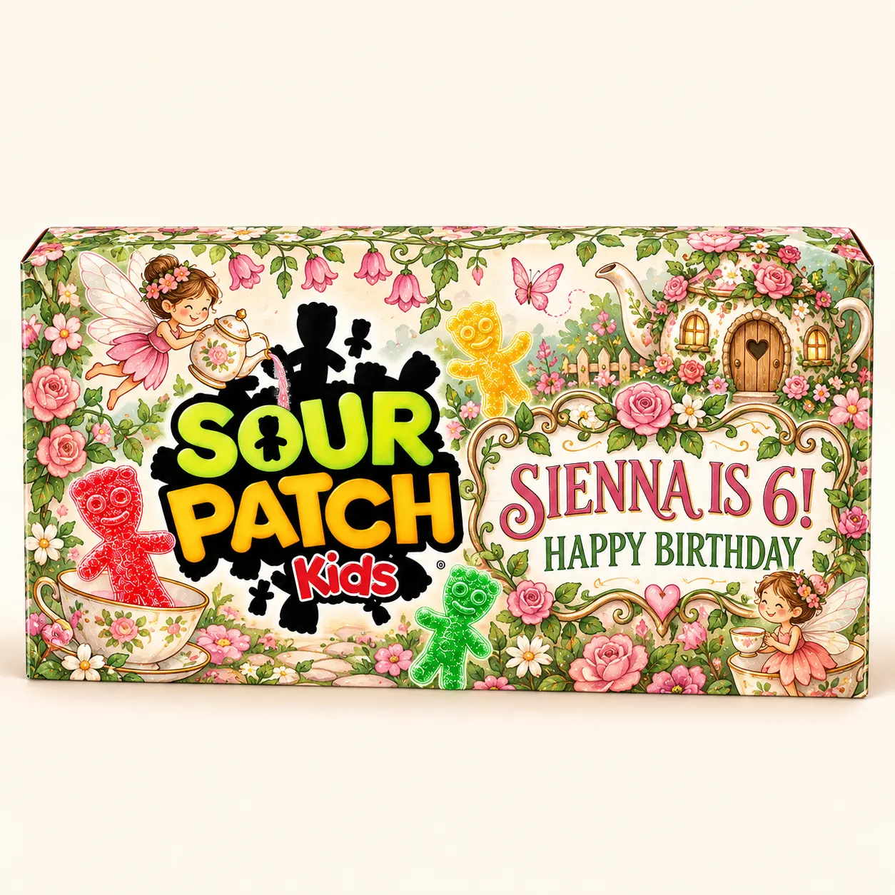 Fairy garden birthday Sour Patch Kids box