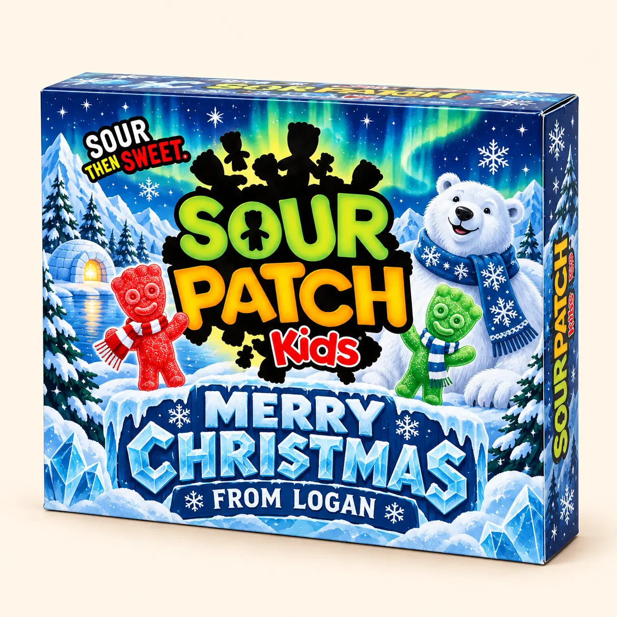 Arctic Christmas Sour Patch Kids box