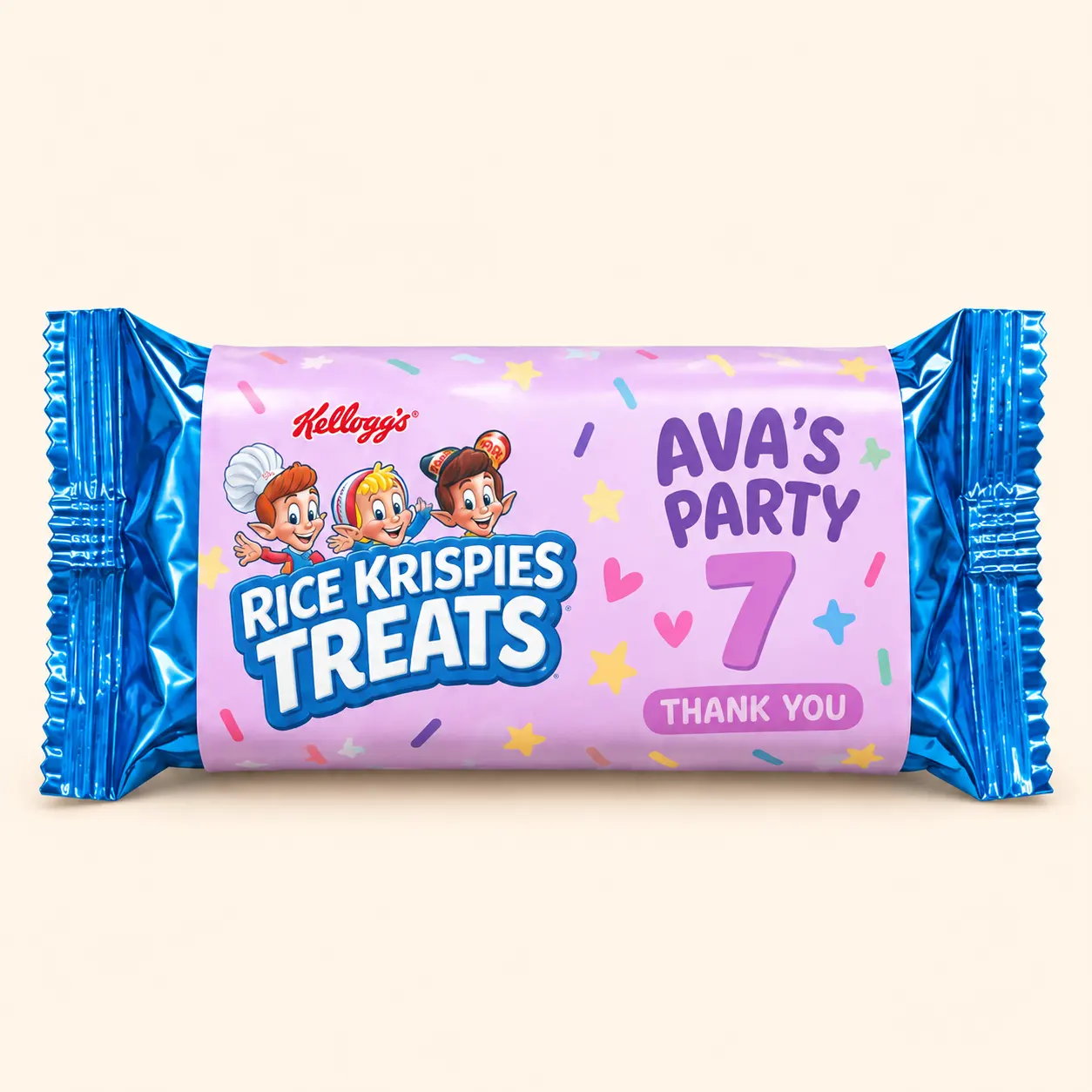 Sample birthday Rice Krispies treat