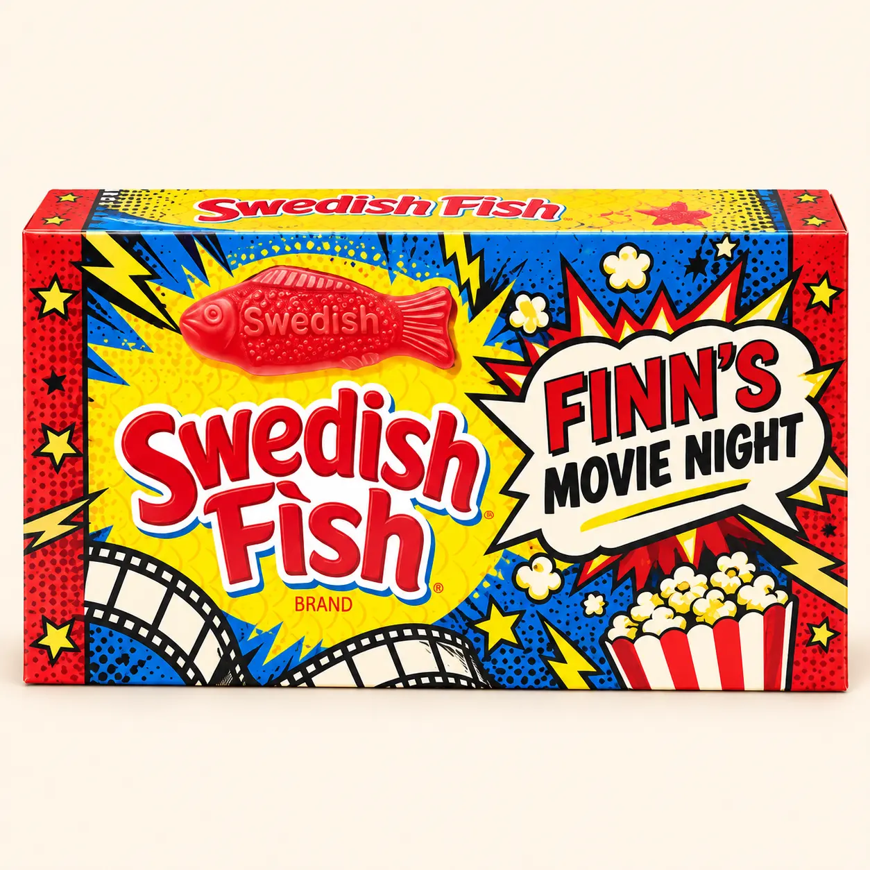 Finn movie night Swedish Fish box