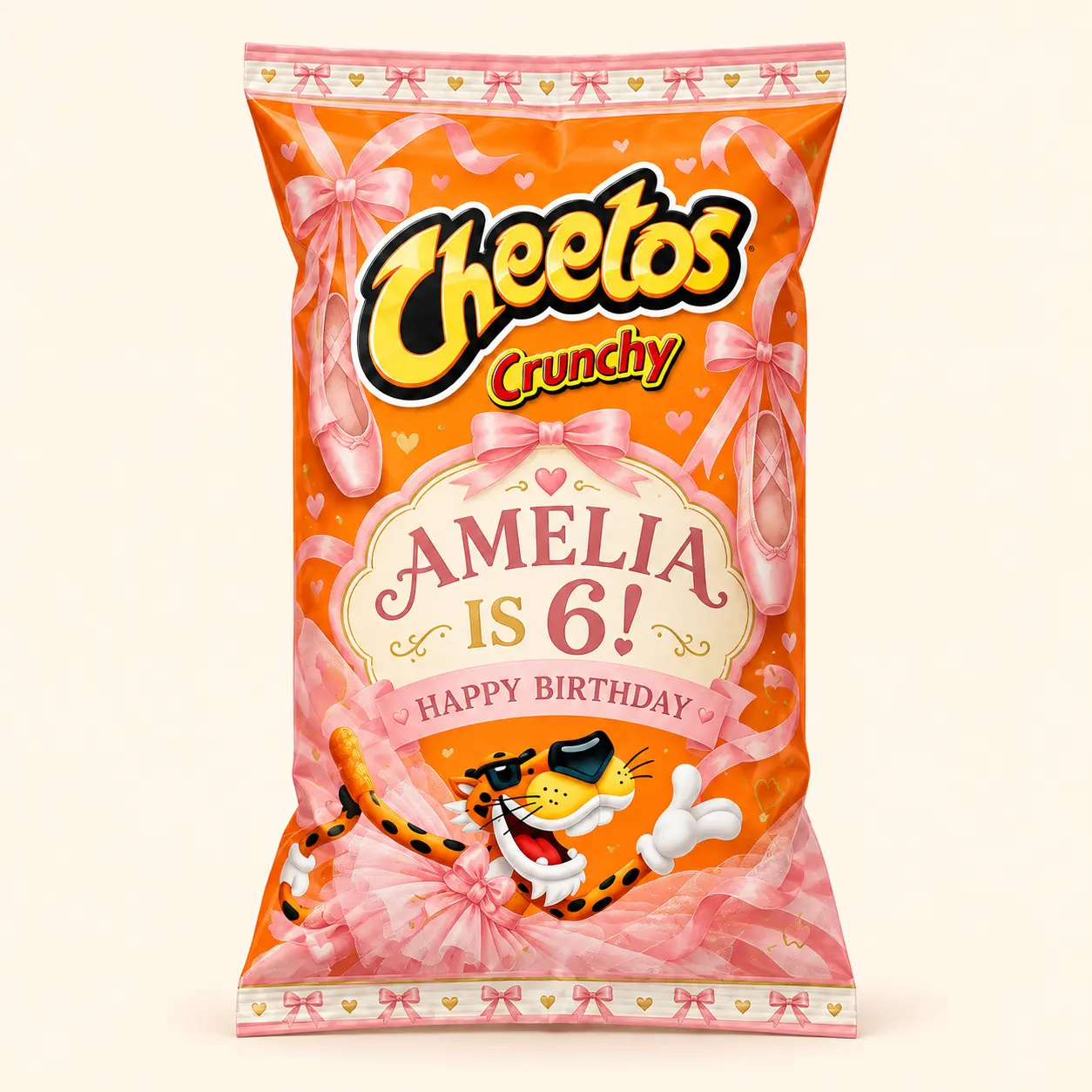Ballet birthday Cheetos bag