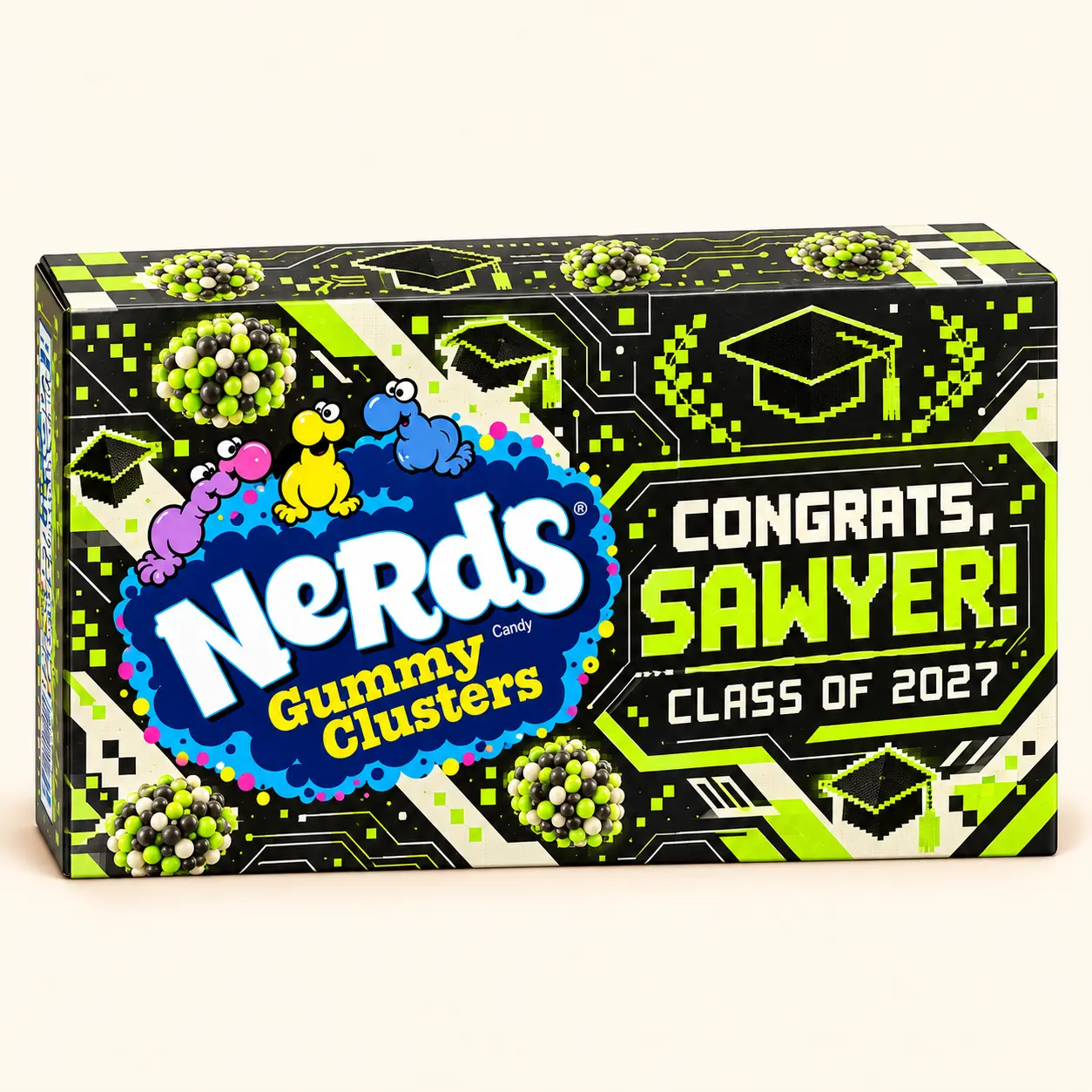 Circuit board graduation NERDS box