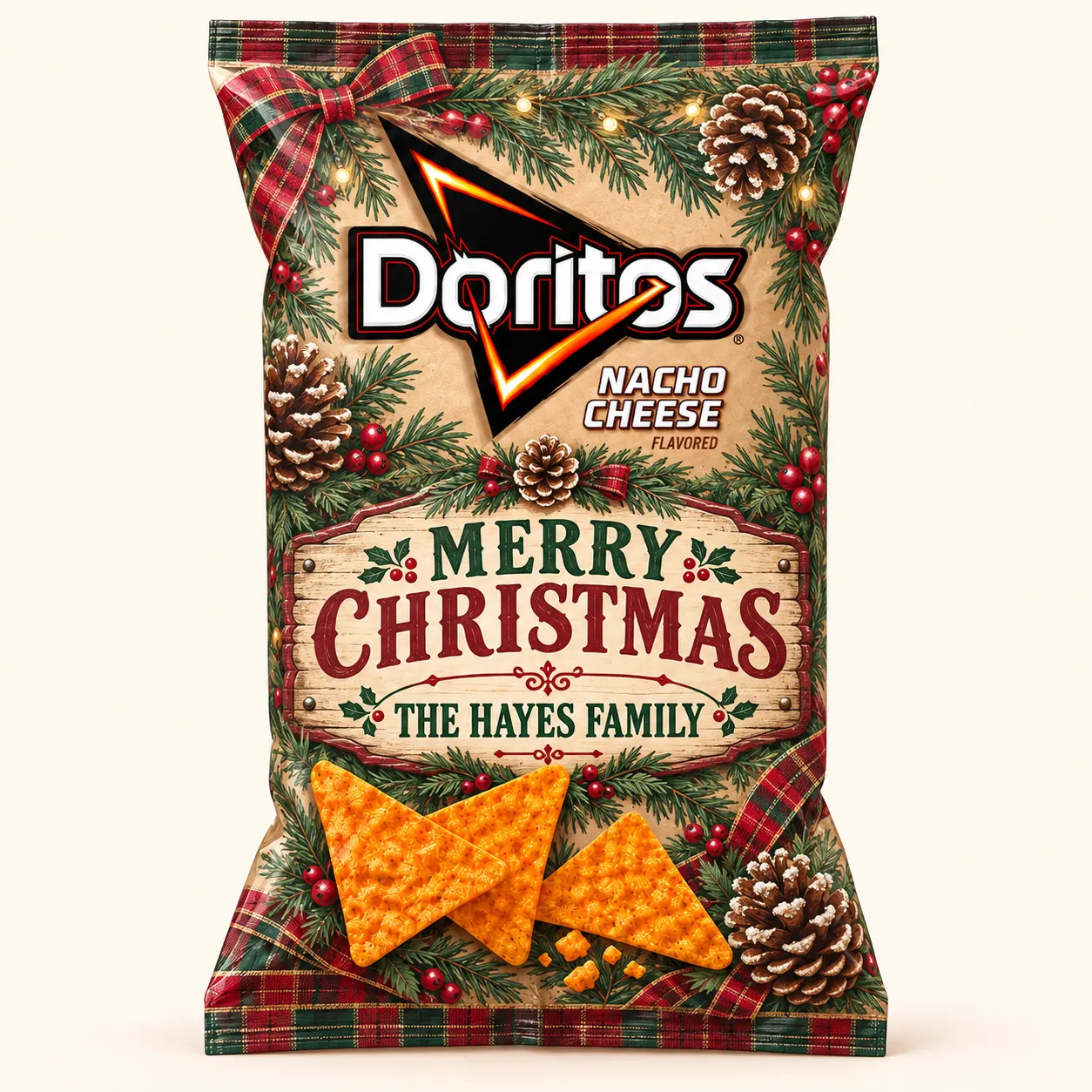 Pinecone Christmas Doritos bag