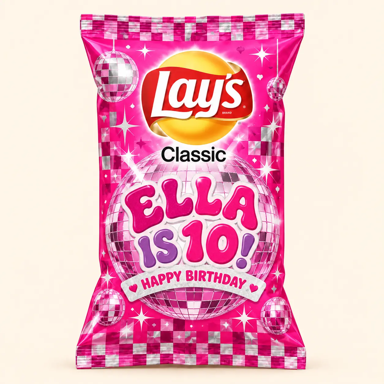 Disco birthday Lay’s bag