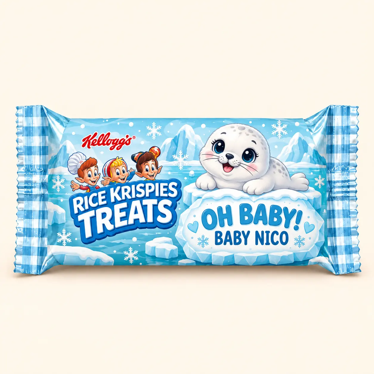 Seal baby shower Rice Krispies treat