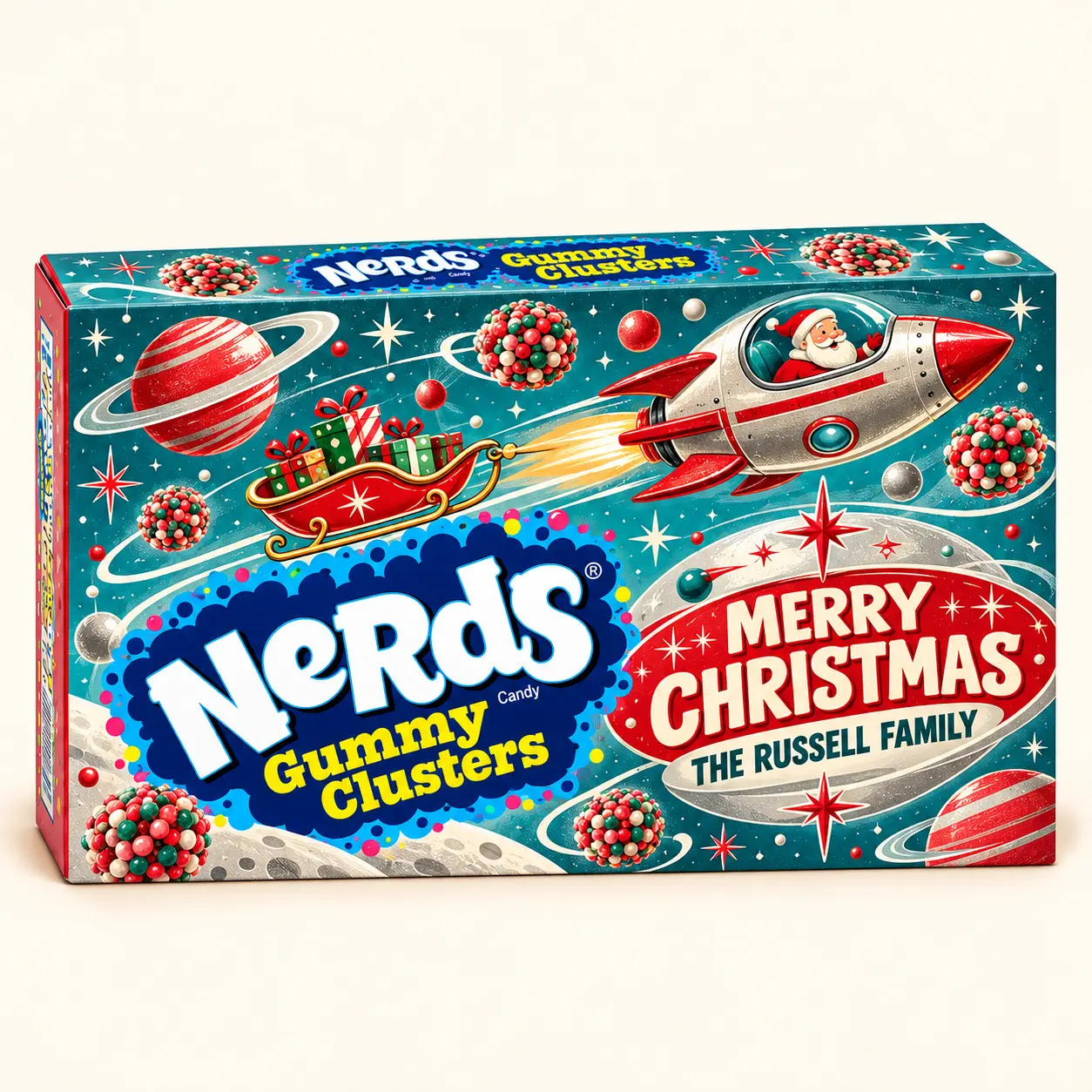 Space Christmas NERDS box