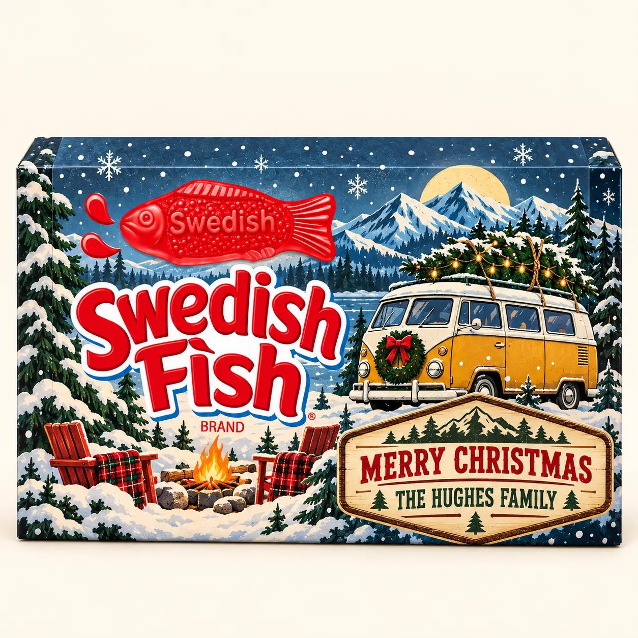 Camper van Christmas Swedish Fish box