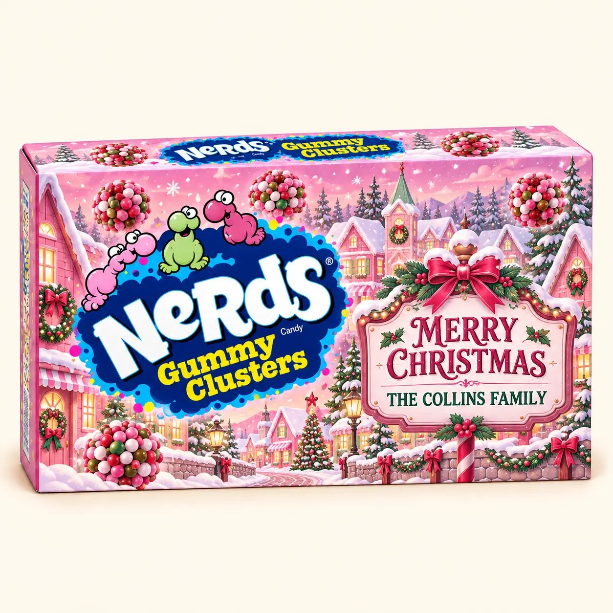 Gingerbread Christmas NERDS box