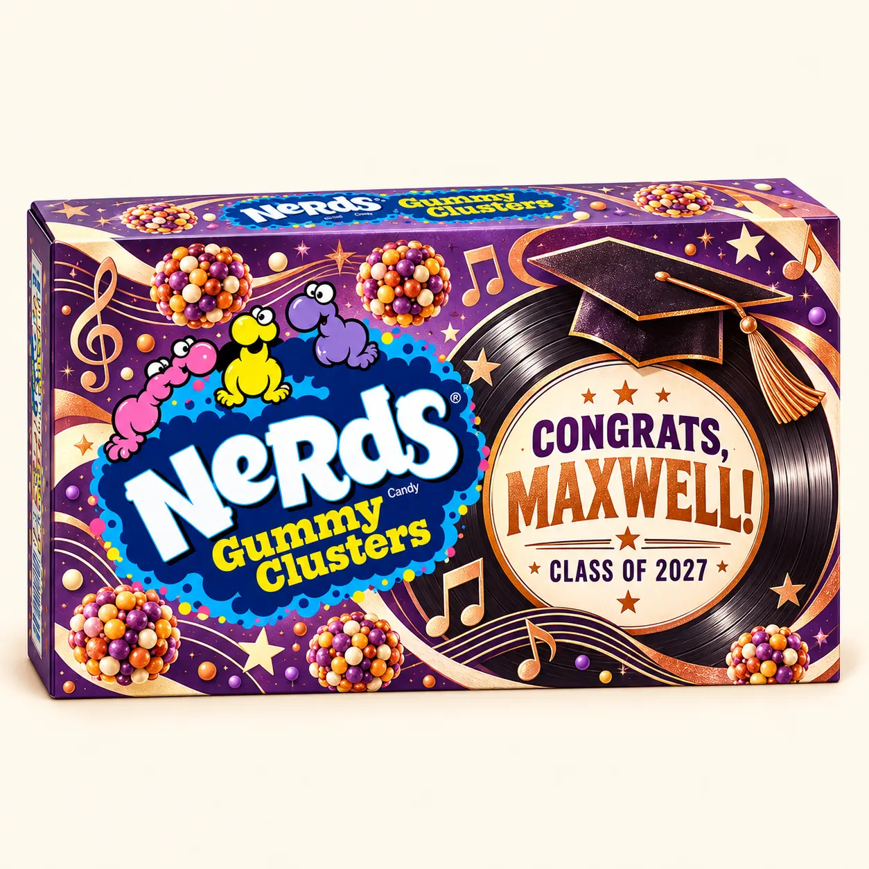 Vinyl graduation NERDS box