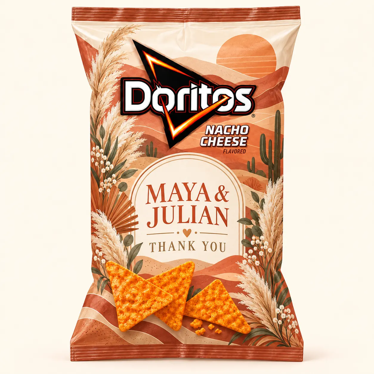 Wheat wedding Doritos bag