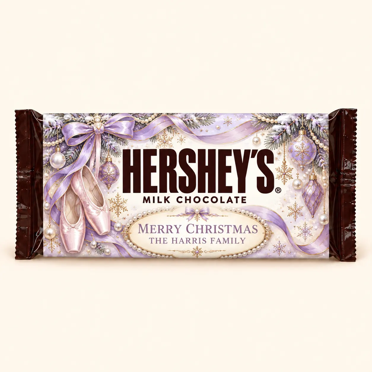 Crystal Christmas Hershey’s bar