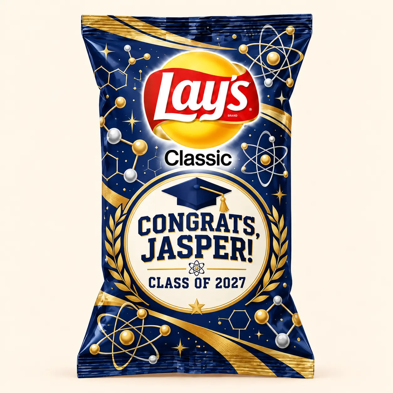 Atom graduation Lay’s bag