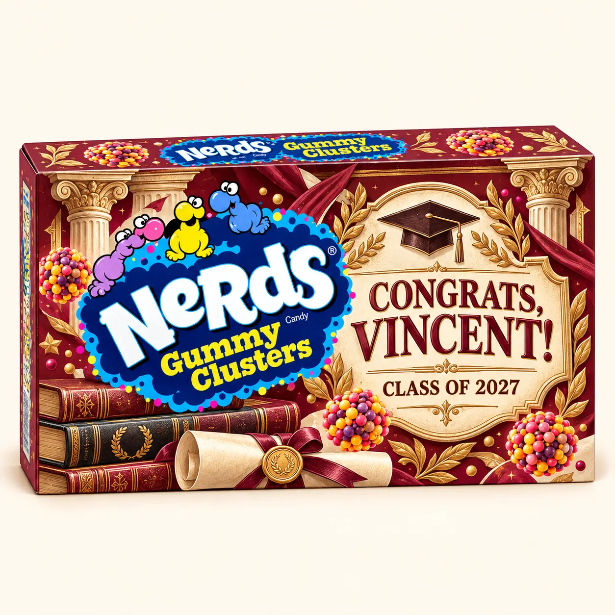 Library graduation NERDS box