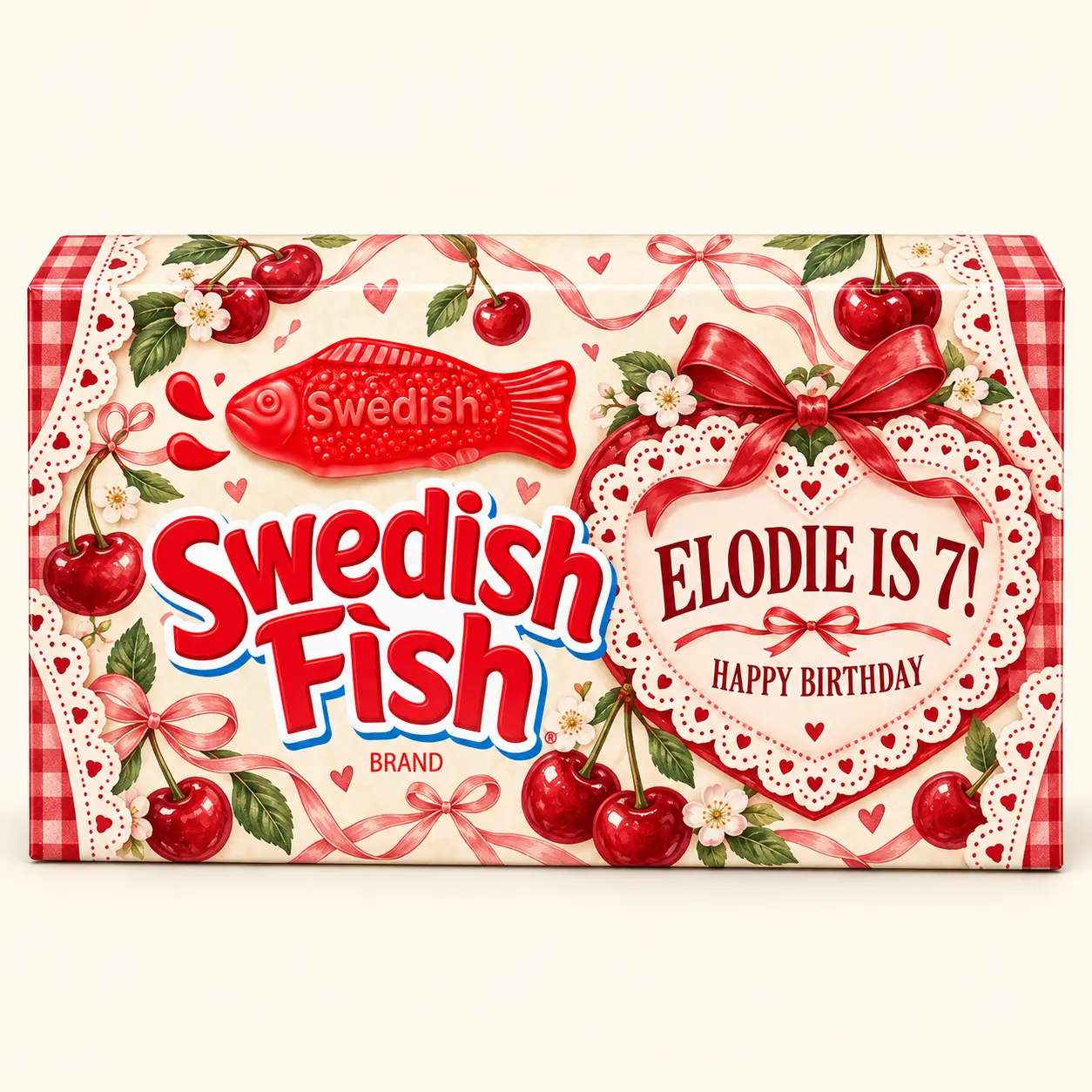 Cherry birthday Swedish Fish box