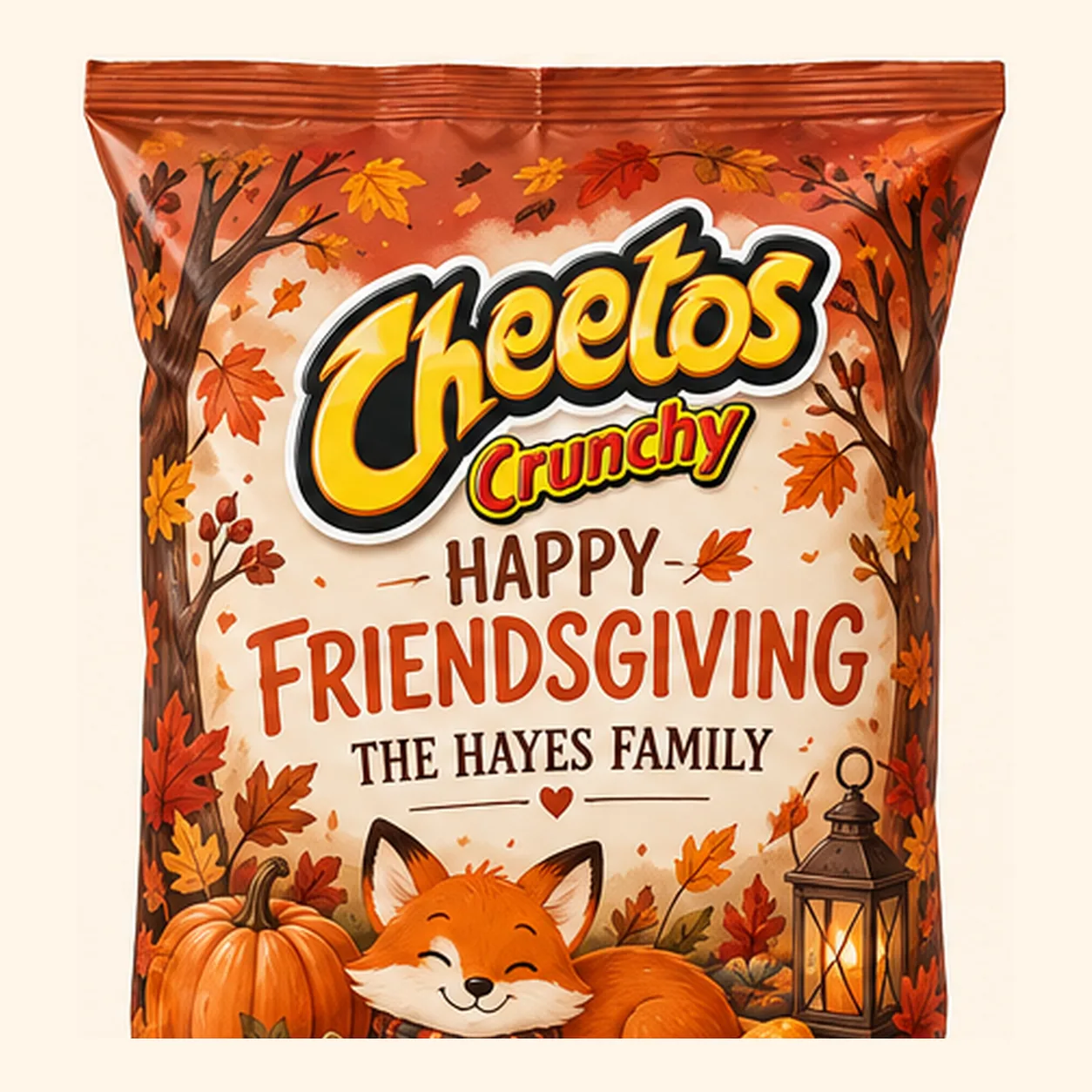 Friendsgiving Thanksgiving Cheetos bag