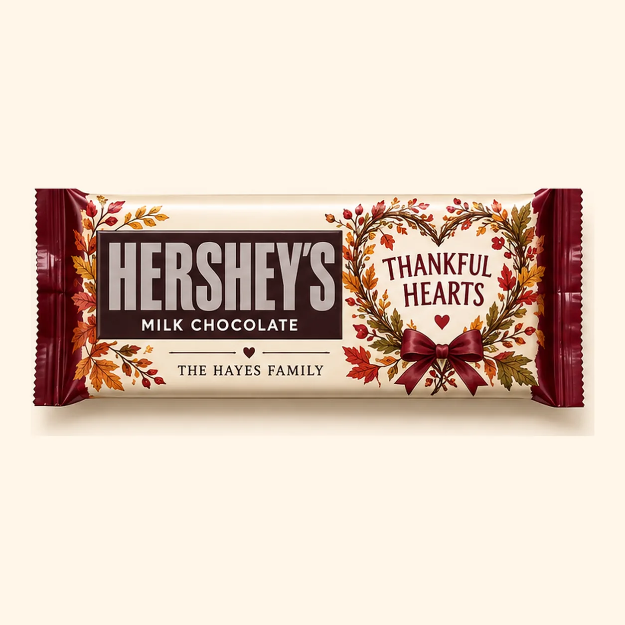 Thankful hearts Thanksgiving Hershey’s bar