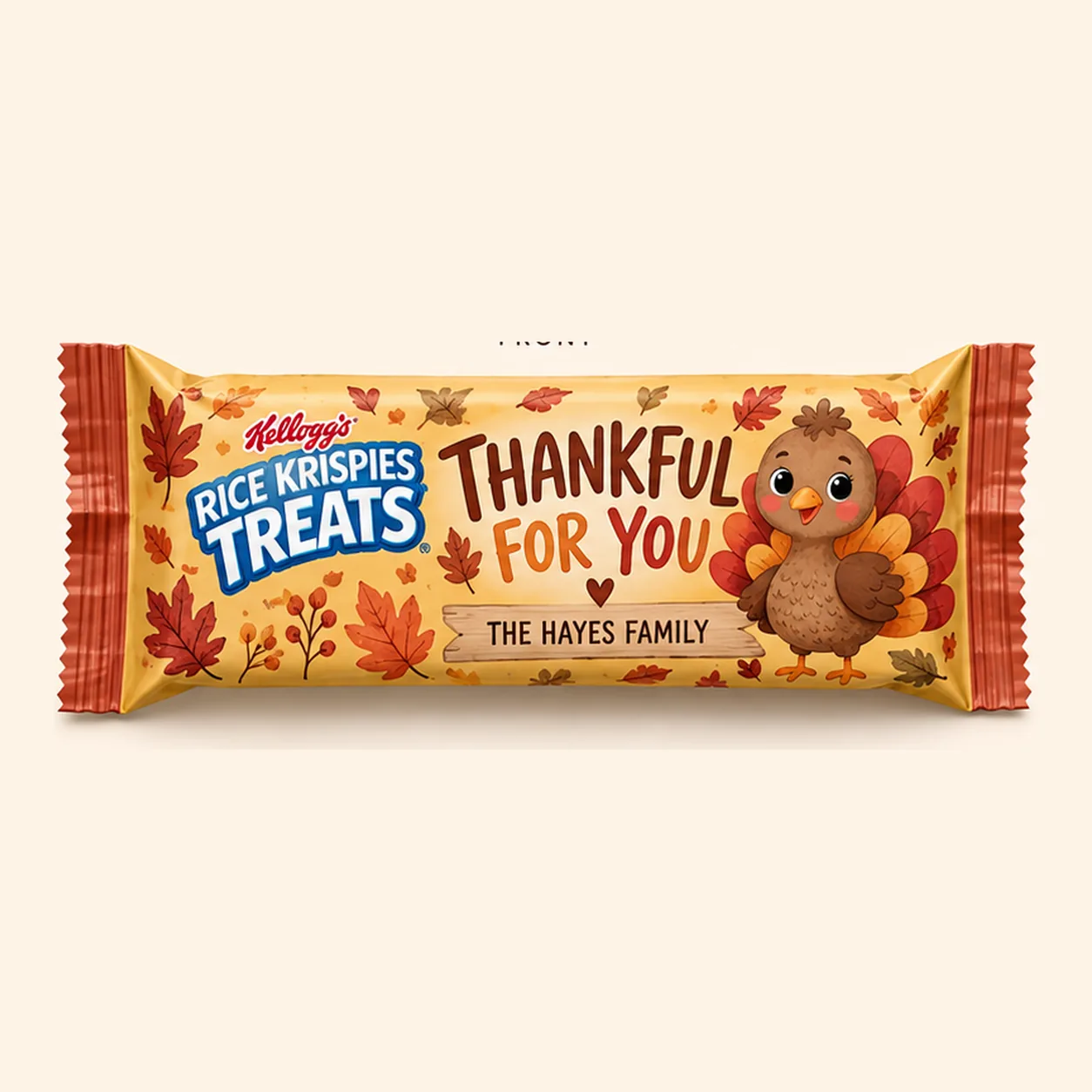 Little turkey Thanksgiving Rice Krispies treat