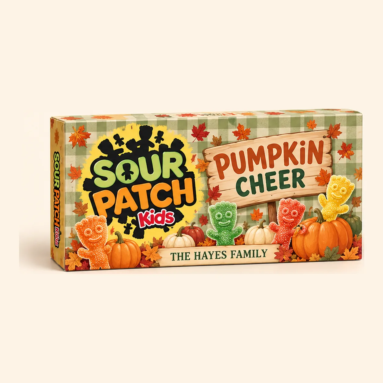 Pumpkin cheer Thanksgiving Sour Patch Kids box