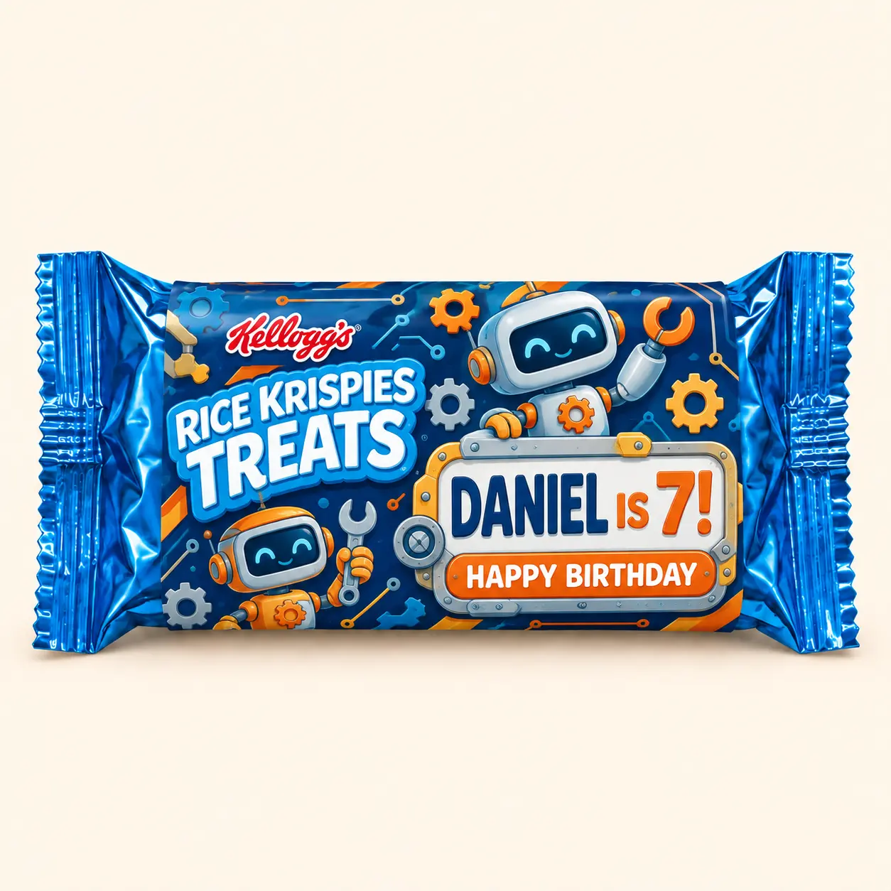 Robot workshop birthday Rice Krispies treat