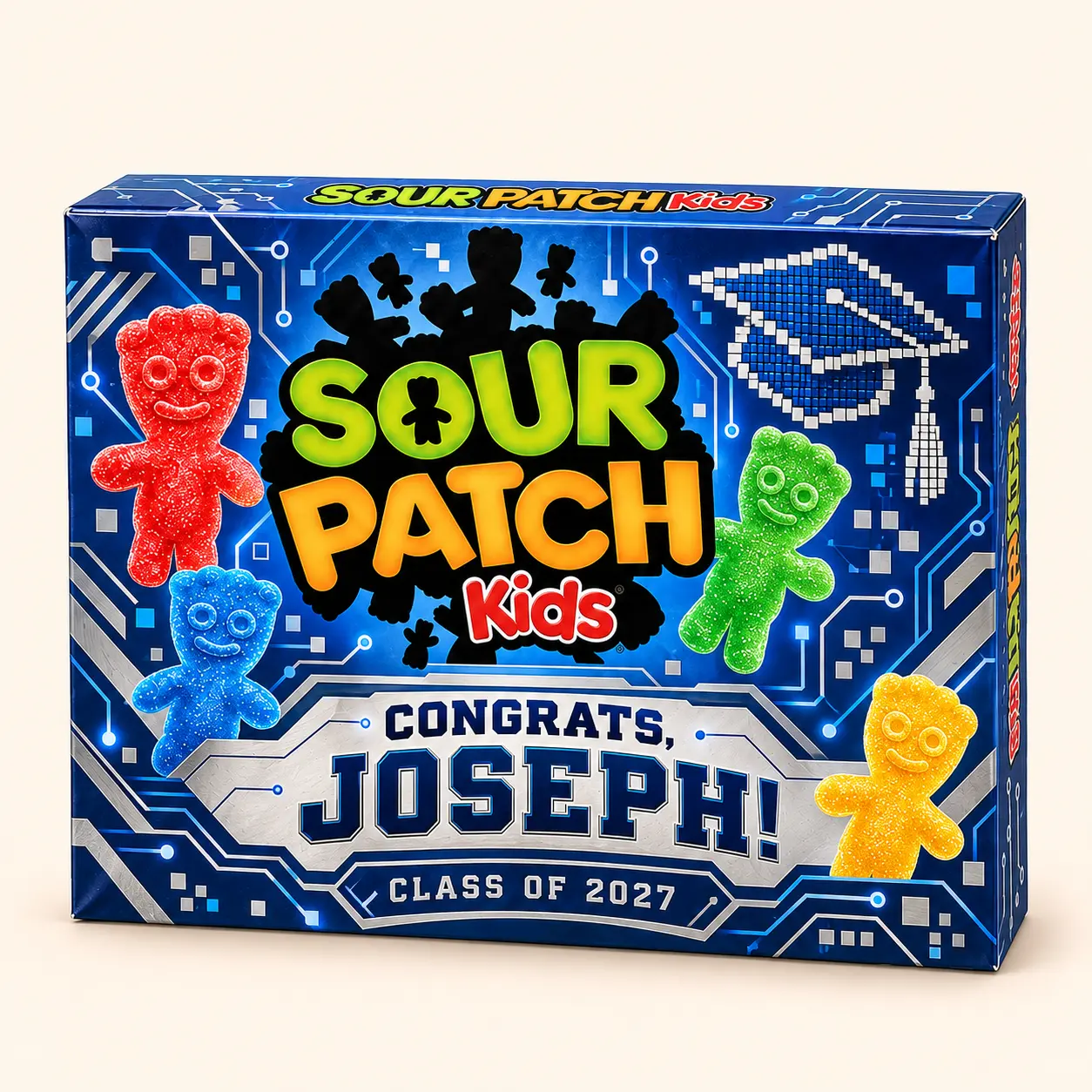 Engineering graduation Sour Patch Kids box