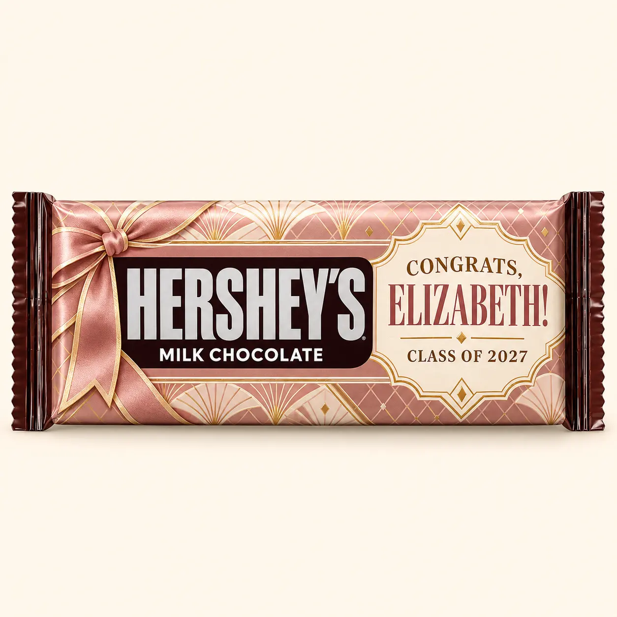 Art deco graduation Hershey’s bar