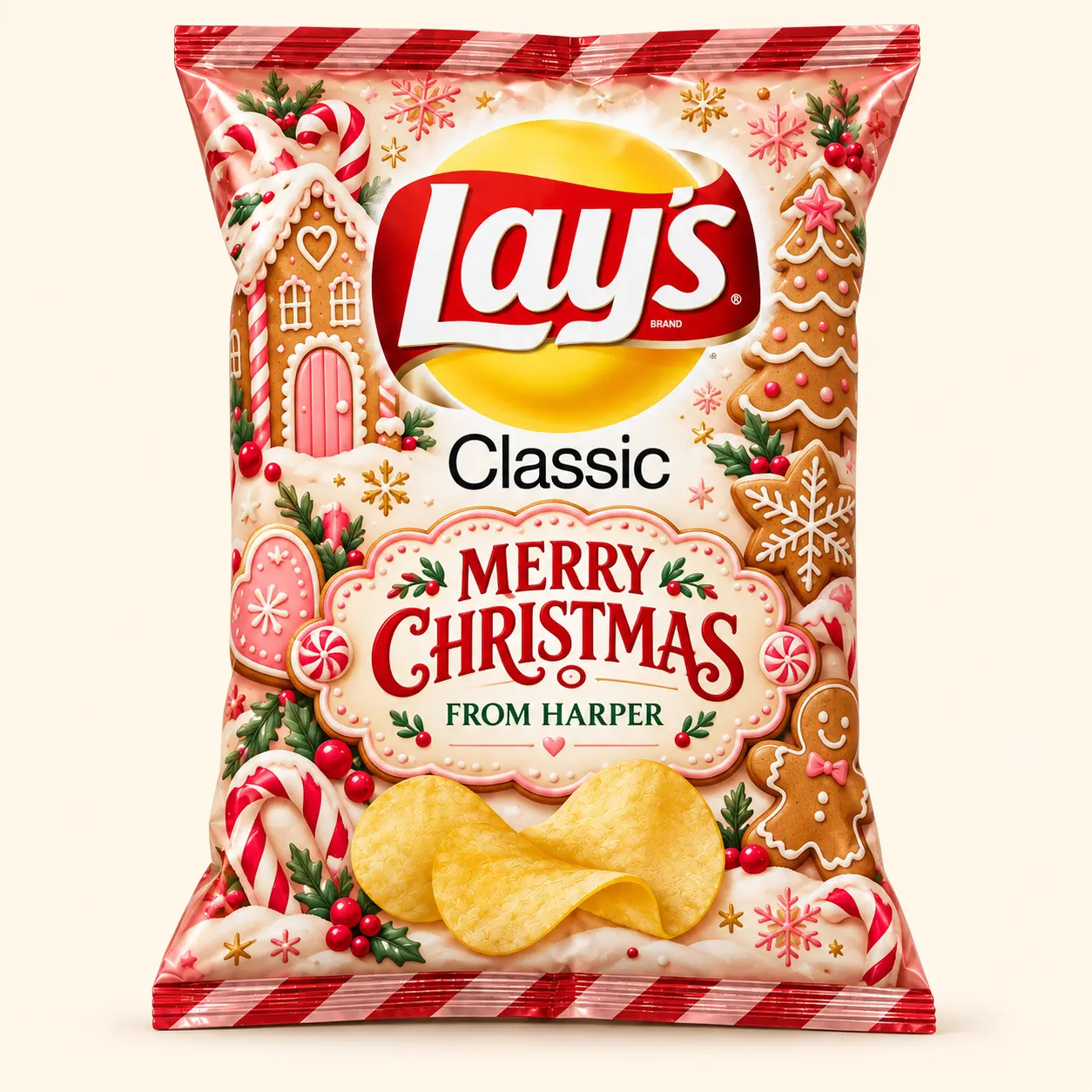 Gingerbread Christmas Lay’s bag