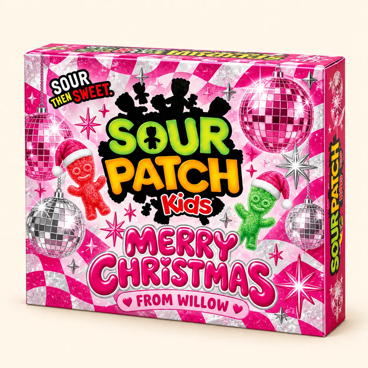 Disco Christmas Sour Patch Kids box