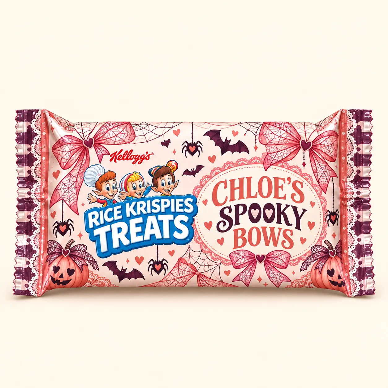 Spooky bows Halloween Rice Krispies treat