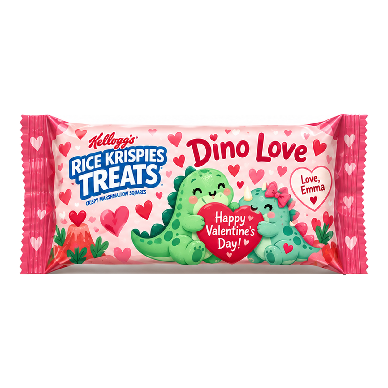 Treats · Dino Love Valentine’s Day favor mockup