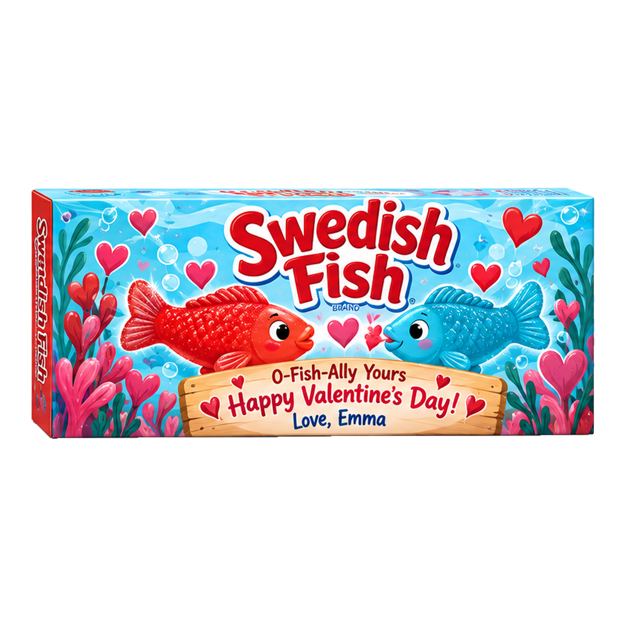 Swedish Fish · O-Fish-Ally Yours Valentine’s Day favor mockup
